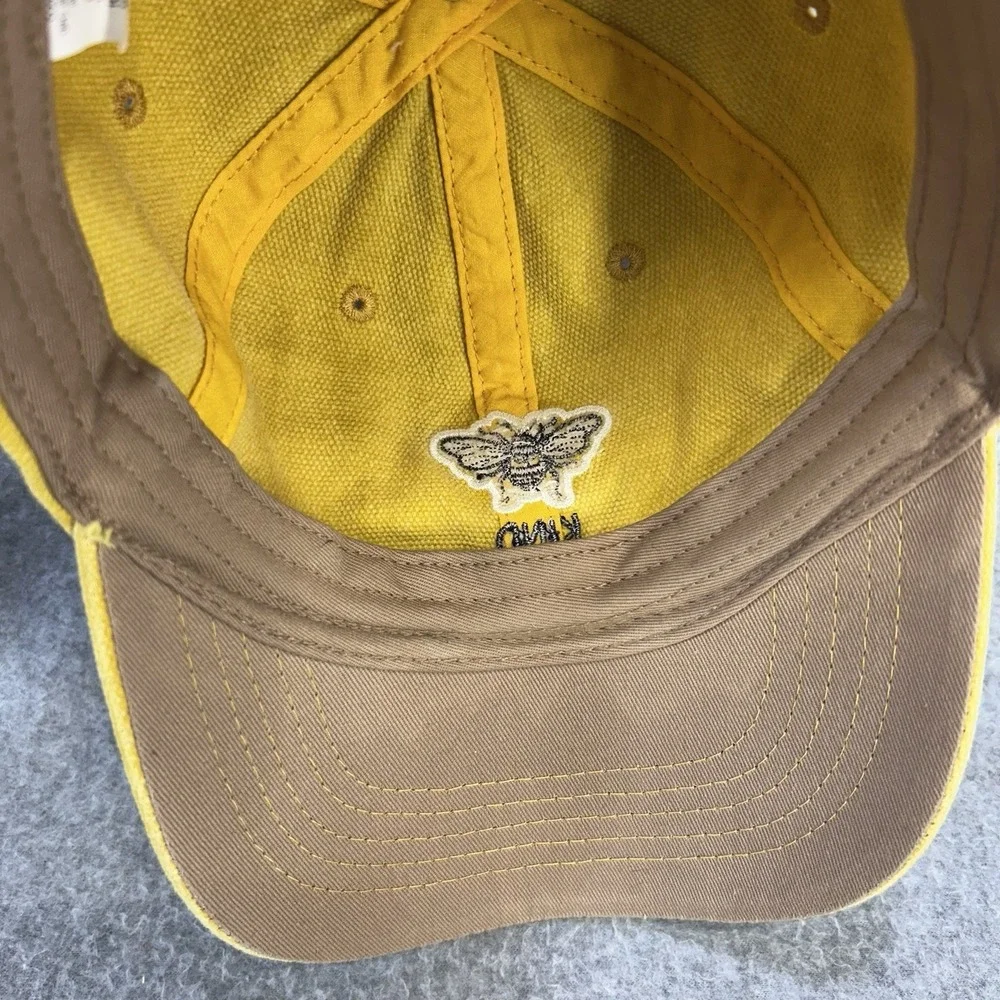 Be Kind Bee Yellow Dad Hat Strapback OSFM Cotton Embroidered‎ Cap